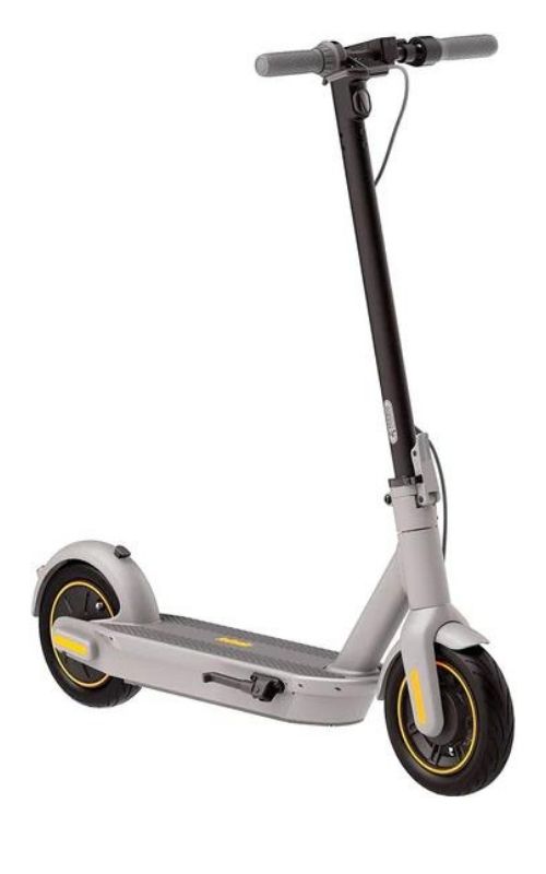 Ninebot Scooter in Grey with Yellow Trim colours