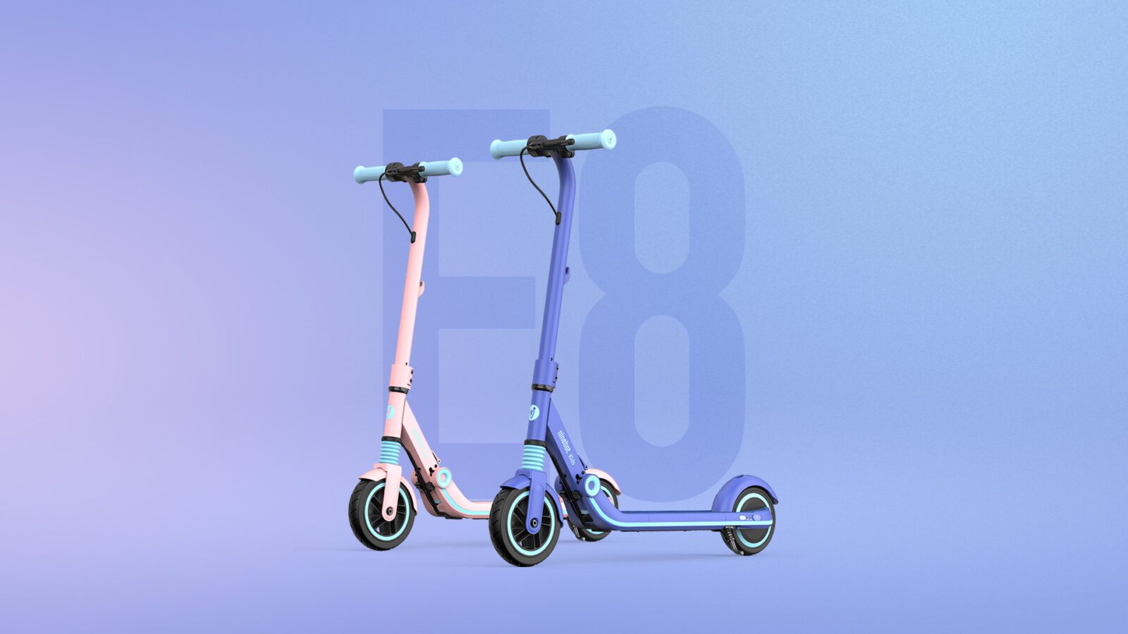 pink and blue Ninebot scooters