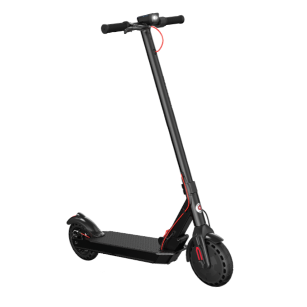 Side view of a Razor Electric scooter on a white background